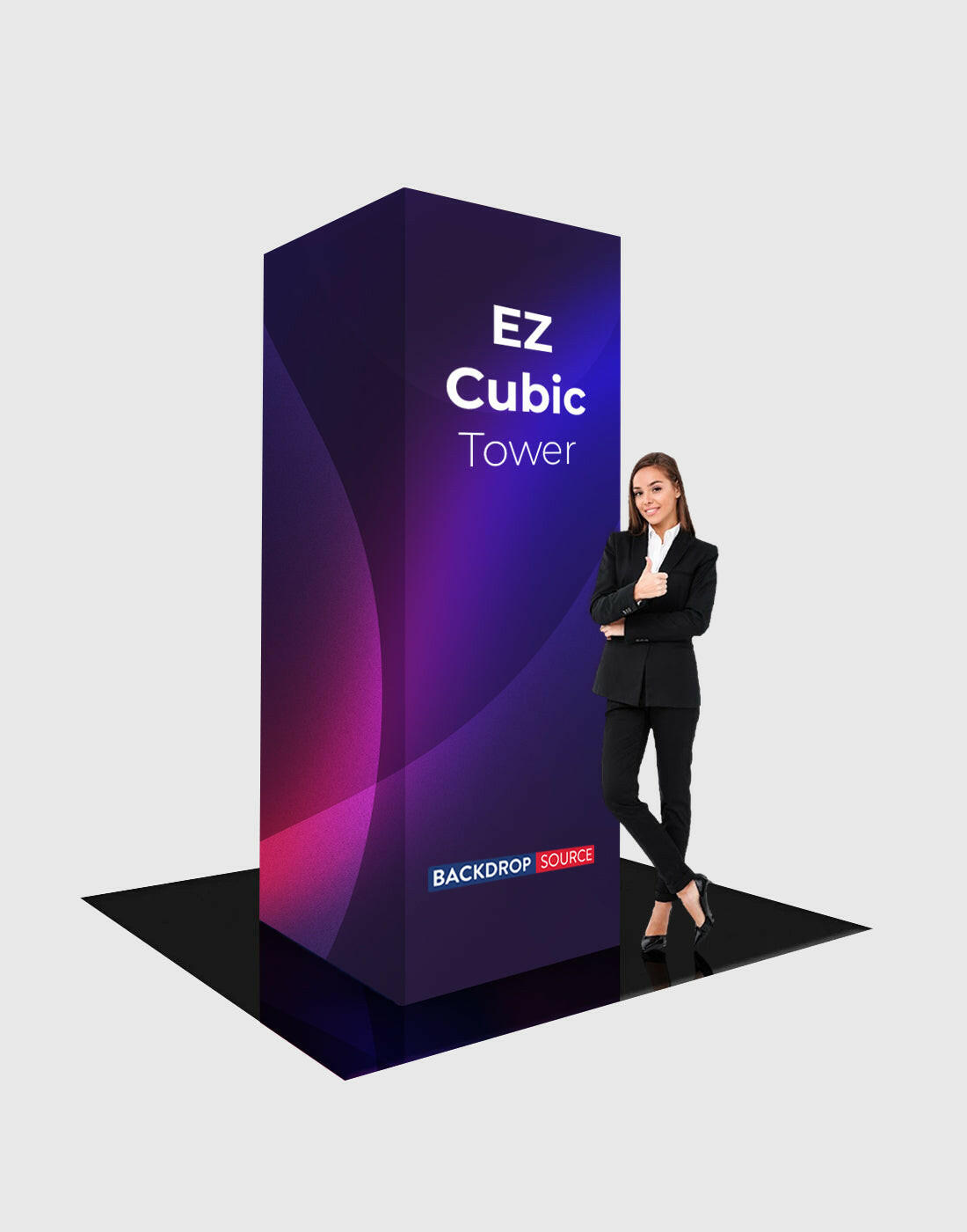 EZ Cubic Tower Fabric Display.