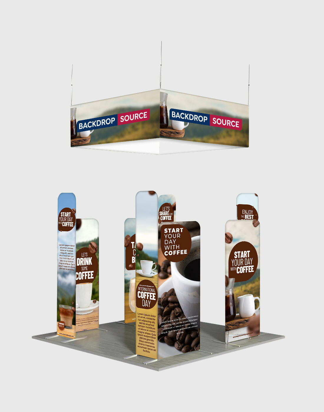 Portable Exhibit Display 3m x 3m - Model 36.