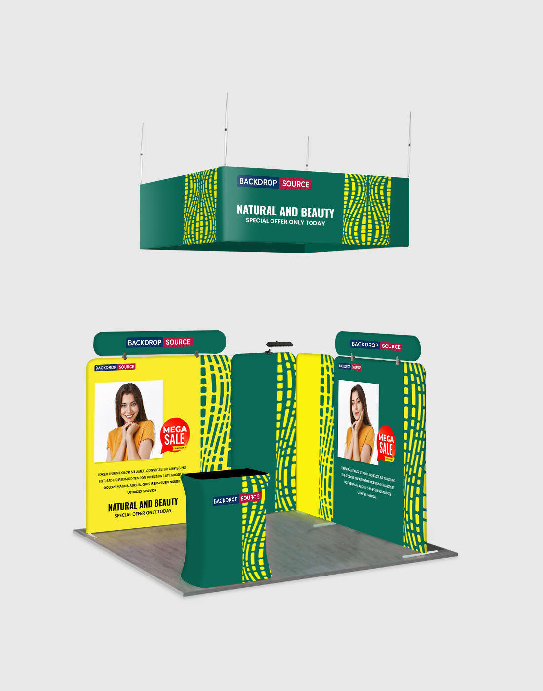 Portable Exhibit Display 3m x 3m - Model 30.