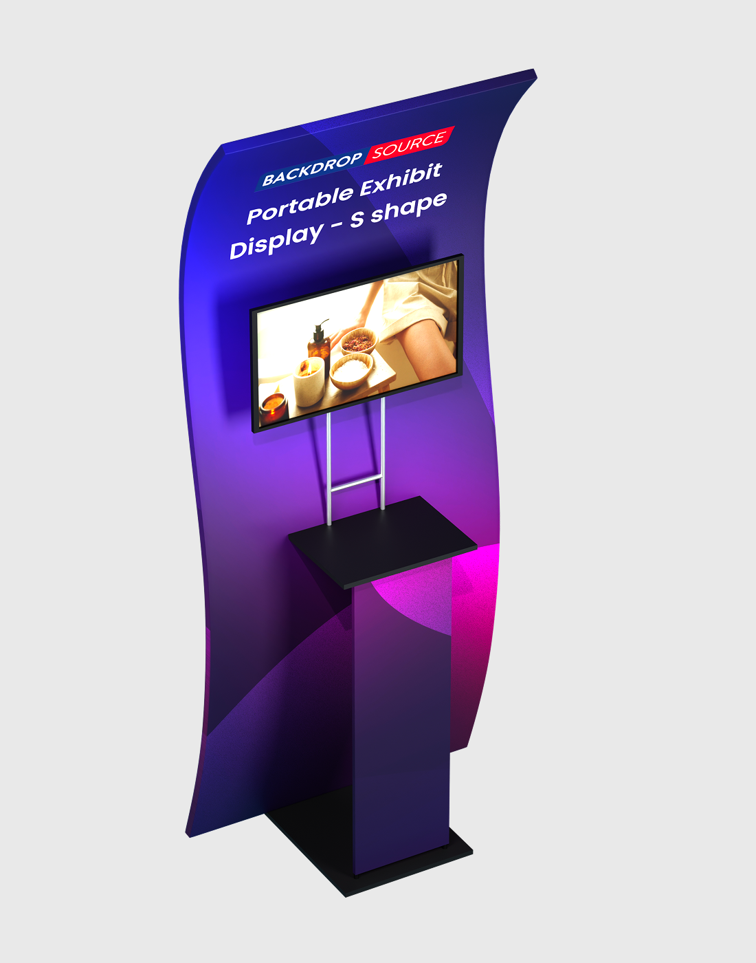 Portable Exhibit Display - S shape.