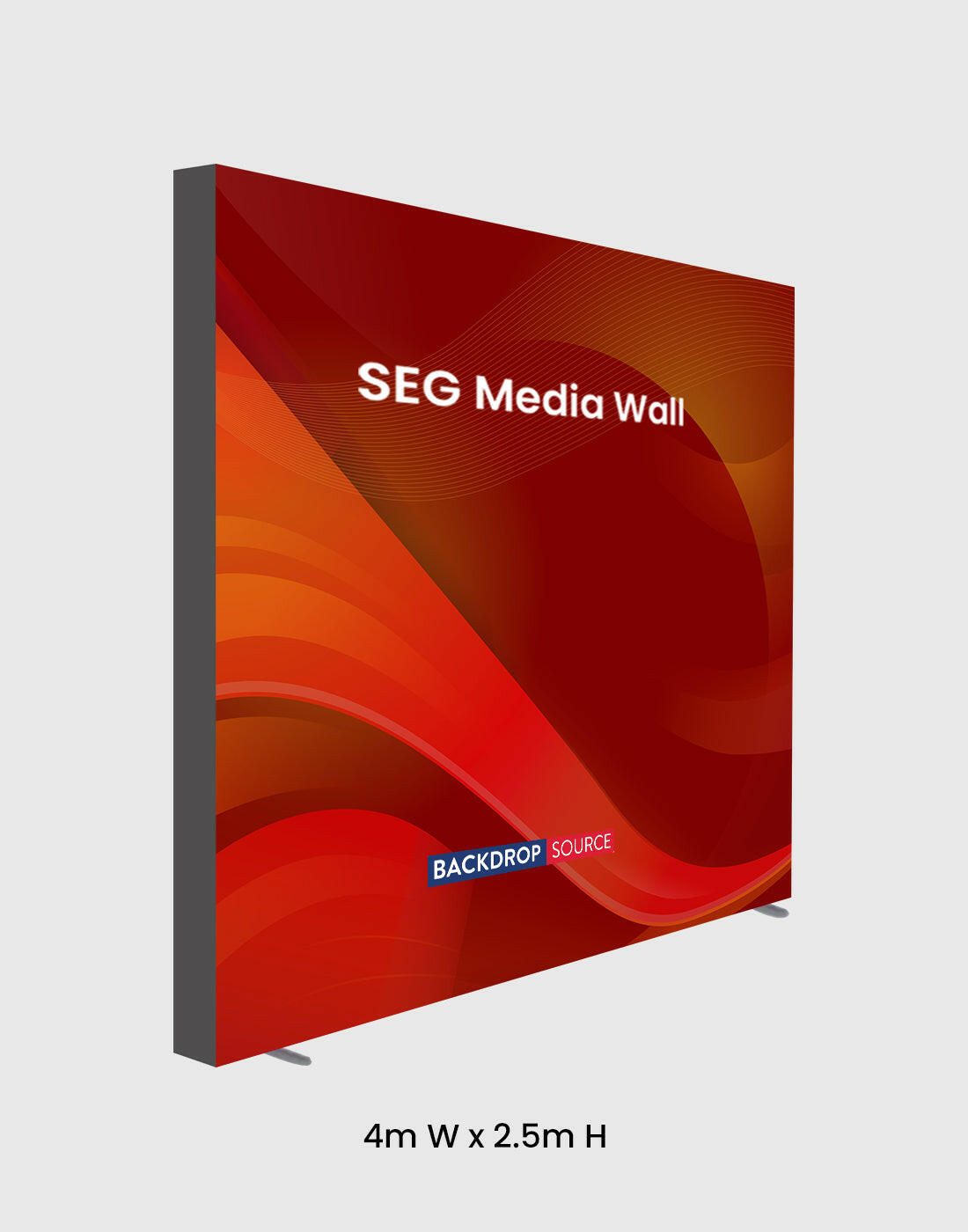 SEG Fabric Media Wall - 4m x 2.5m.