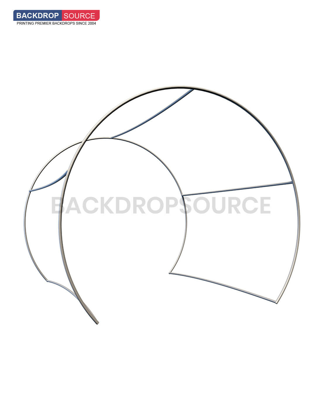 Half Circle Photo Booth Enclosure Display.