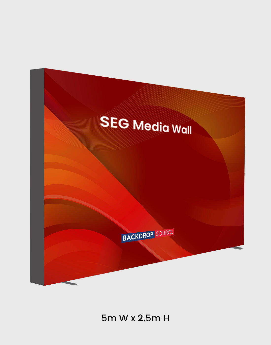 SEG Fabric Media Wall - 5m x 2.5m.
