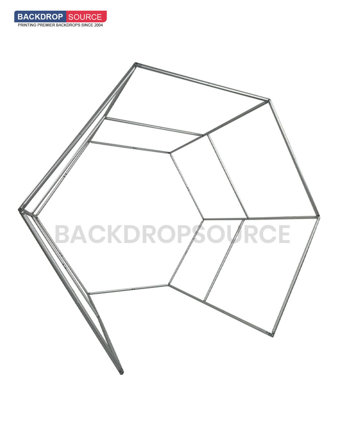 Hexagonal Vogue Booth Enclosure Display.