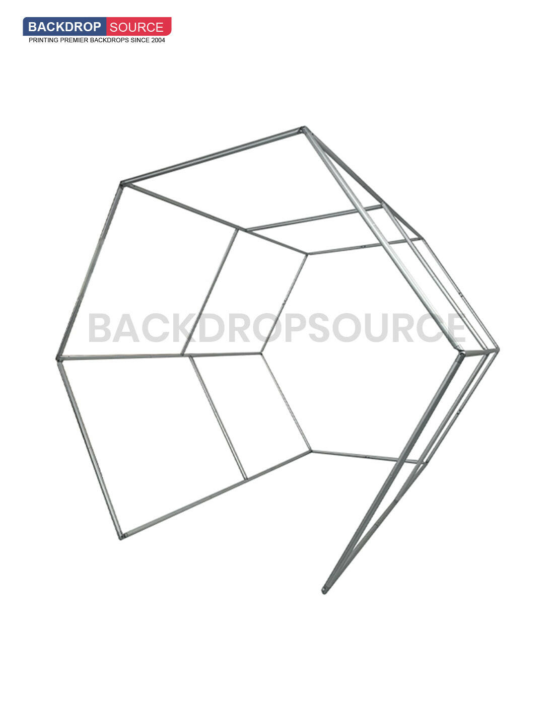Hexagonal Vogue Booth Enclosure Display.