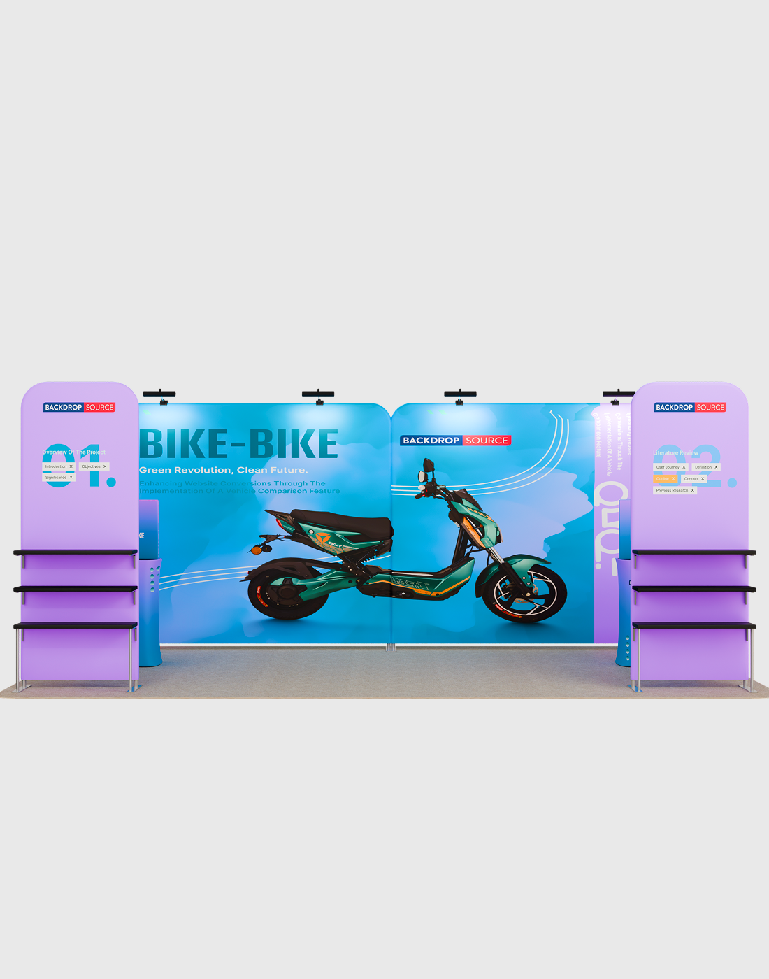 Portable Exhibit Display 3m x 6m - Model 14.