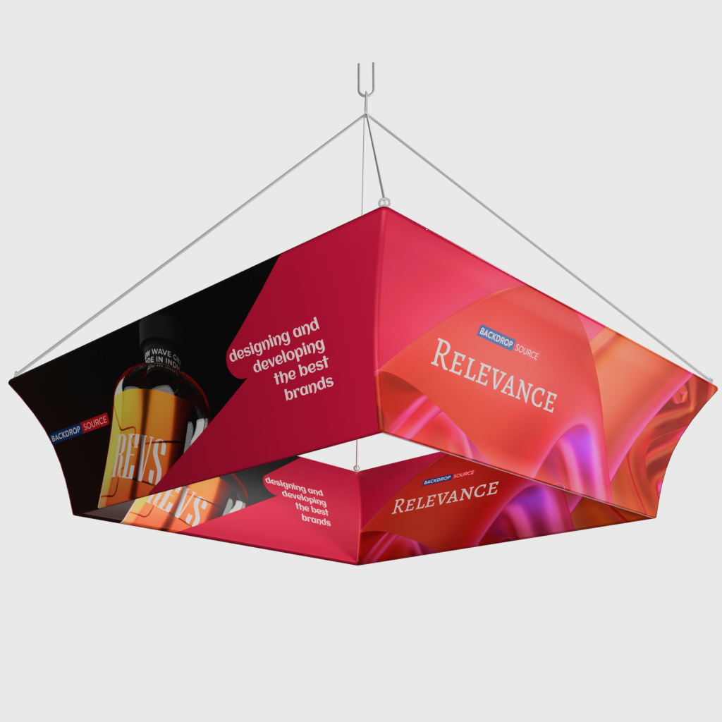 Tapered Square Hanging Display.