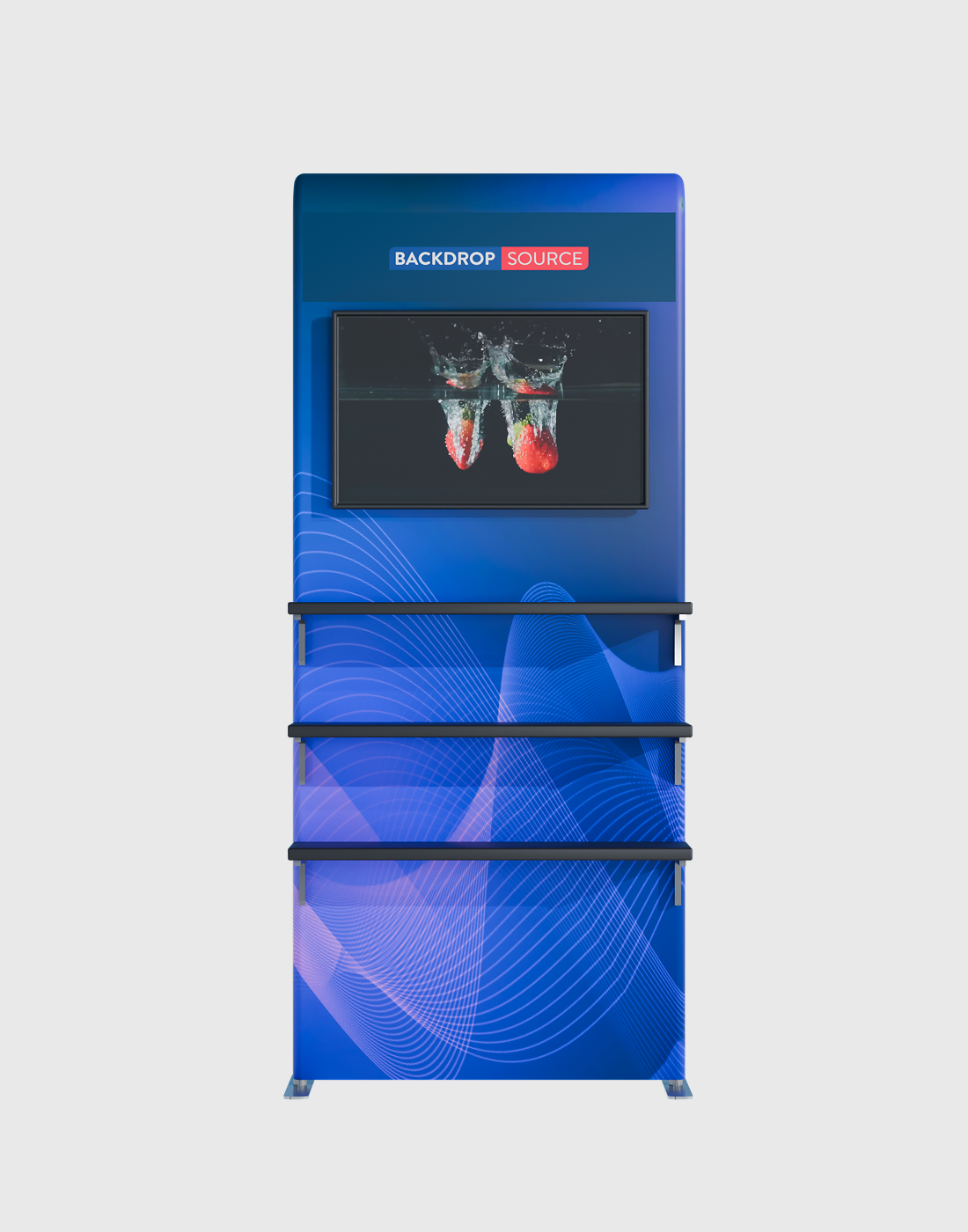 Square Arch Display with Shelf & TV Rack.