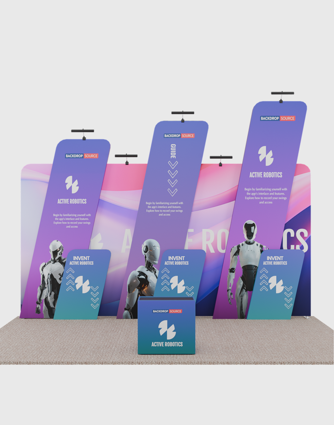 Portable Exhibit Display 3m x 6m - Model 1.