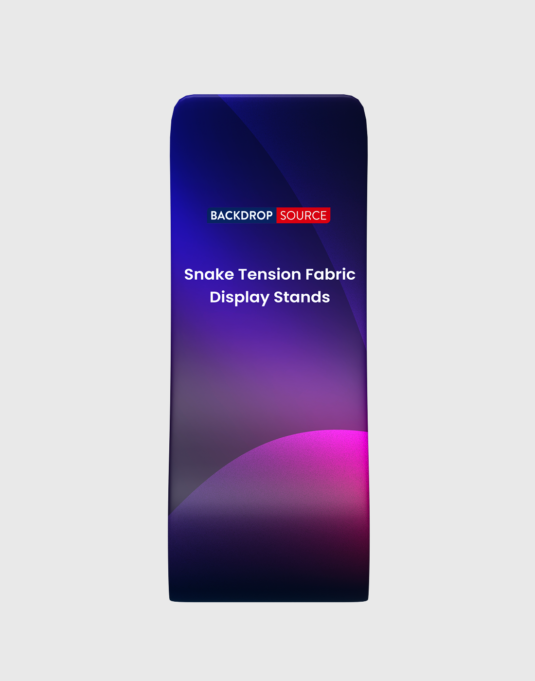 Snake Tension Fabric Display Stands by Backdropsource NZ for professional trade show branding and exhibition displays.