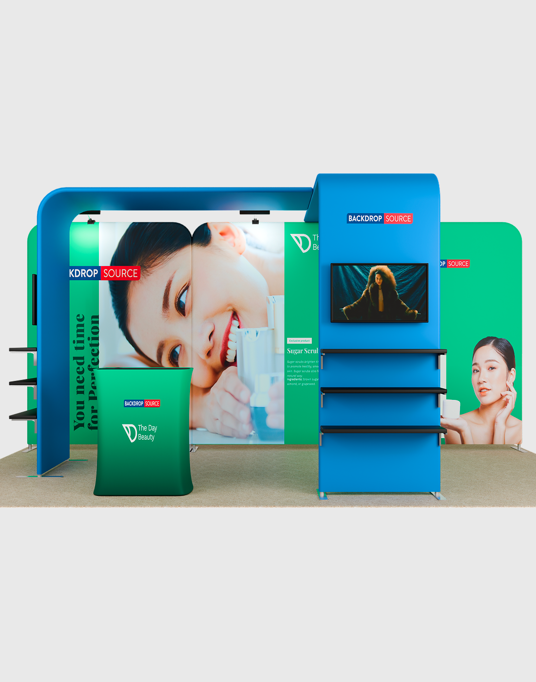 Portable Exhibit Display 3m x 6m - Model 11.