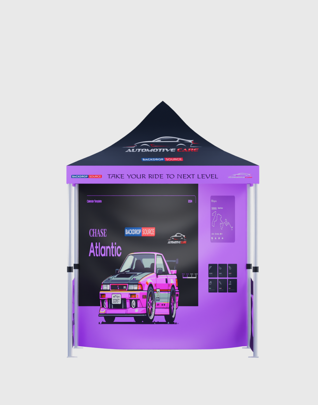 Heavy Duty Aluminum Gazebo - 2m W x 3m H