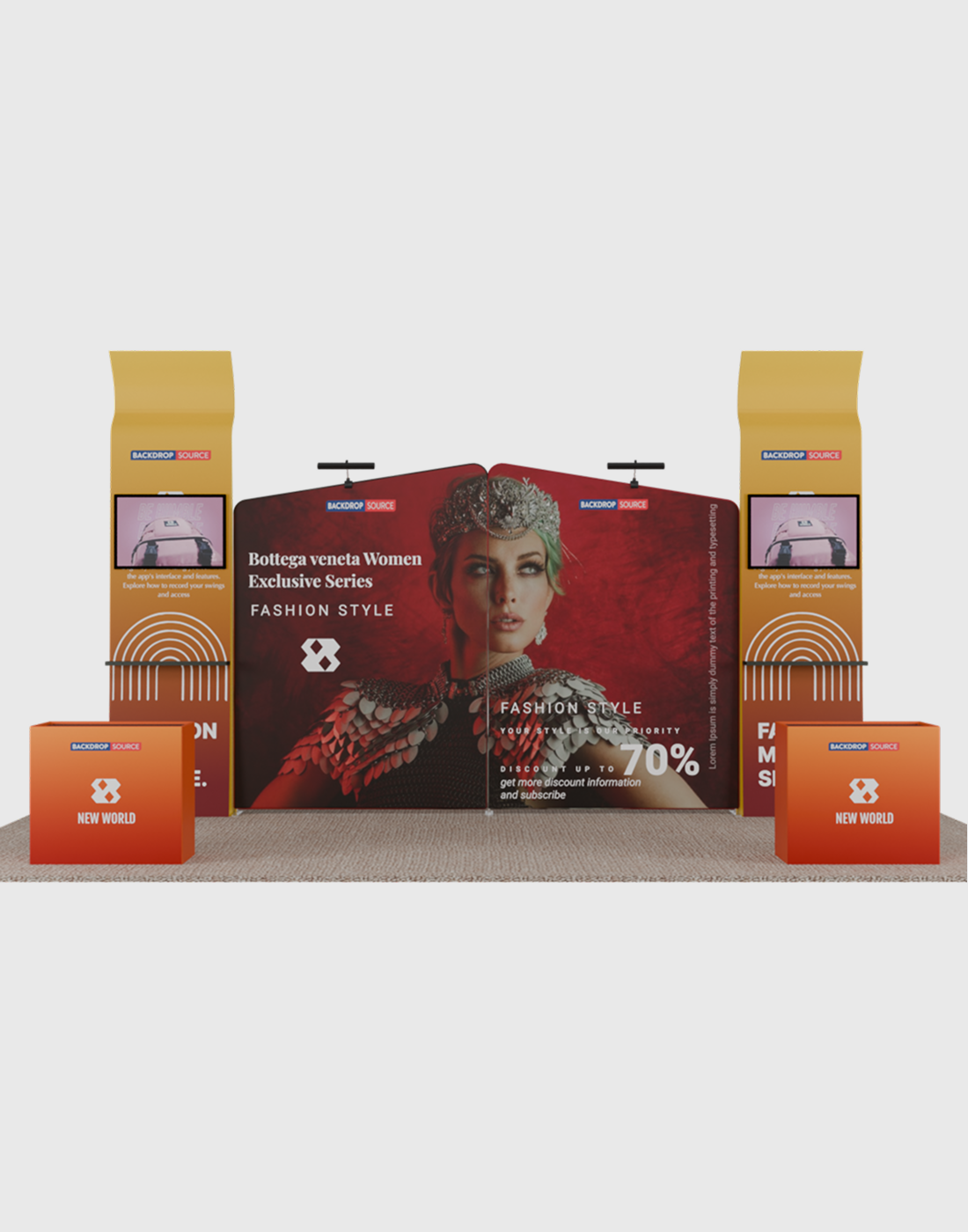 Portable Exhibit Display 3m x 6m - Model 7.