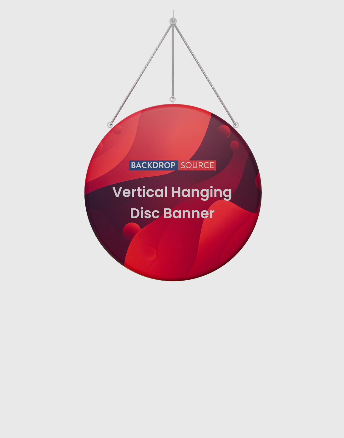 Vertical Hanging Disc Banner.
