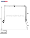 6m W x 6m H White Photography Backdrop with Backdrop Stand.