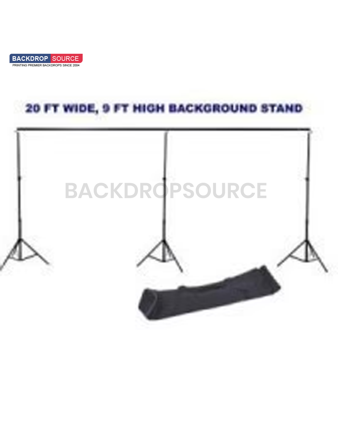 6m W x 6m H White Photography Backdrop with Backdrop Stand.