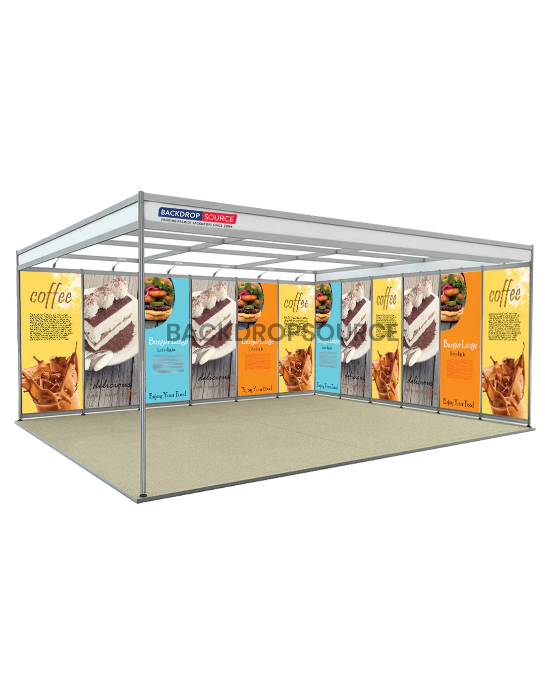 Shell scheme Exhibition Graphics for 6m Wide x 3m Depth Booth.