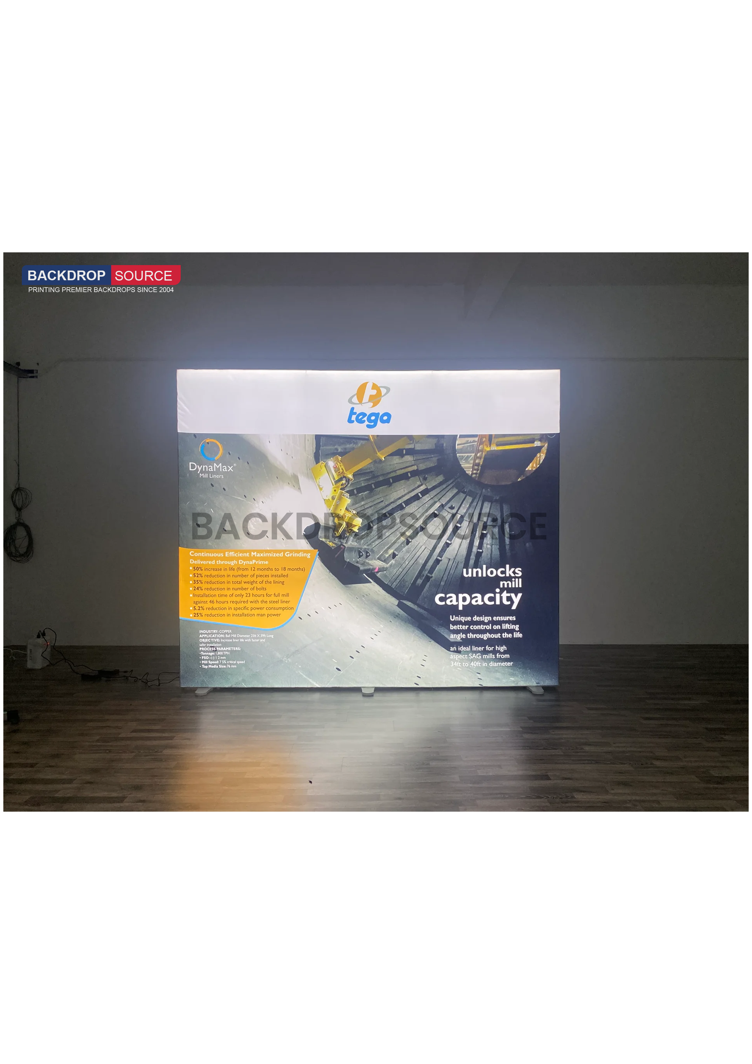 SEG Frameless Fabric LED Light Box Display - 0.8m W x  2m H.