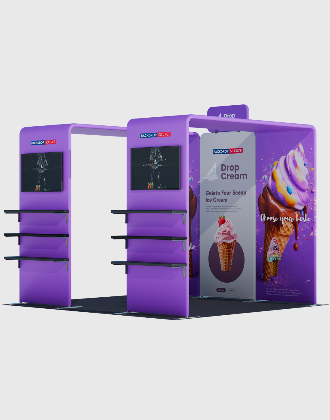 Portable Exhibit Display 3m x 3m - Model 35.