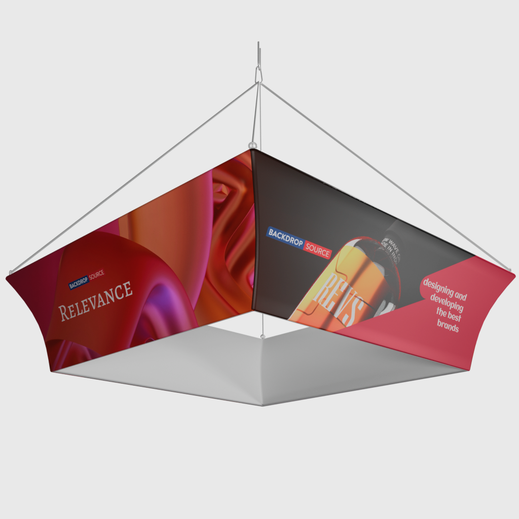 Tapered Square Hanging Display.