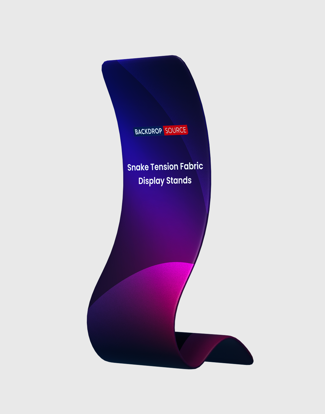 Snake Tension Fabric Display Stands by Backdropsource NZ for professional trade show branding and exhibition displays.