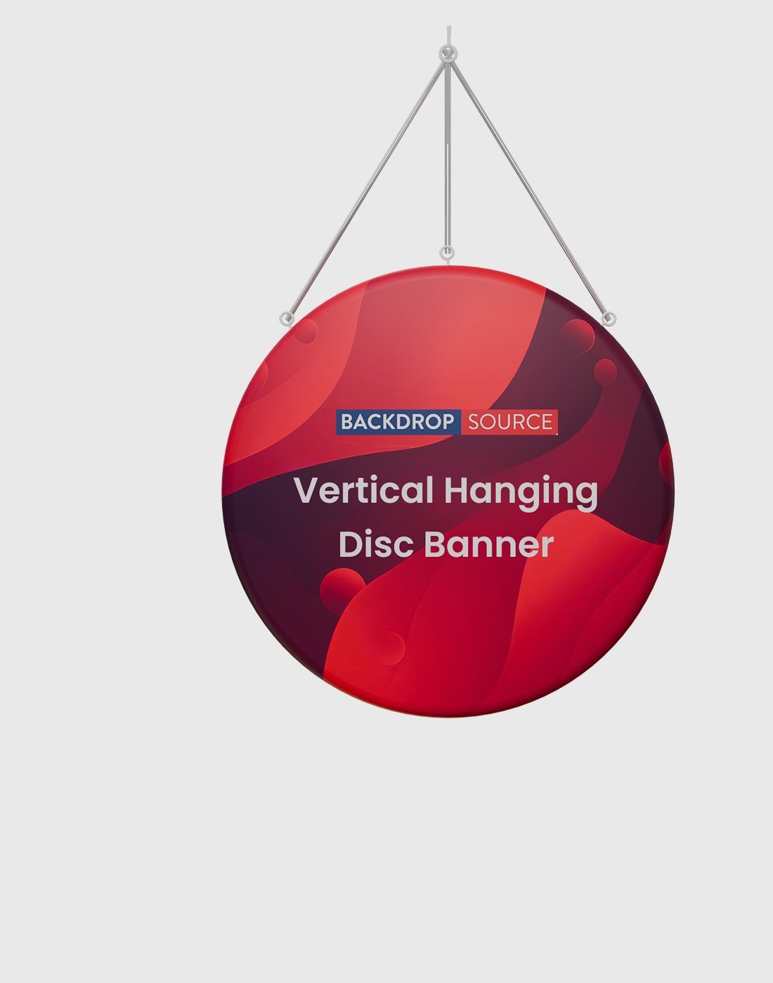 Vertical Hanging Disc Banner.