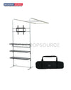 L-Shaped Display with Shelf & TV Rack.