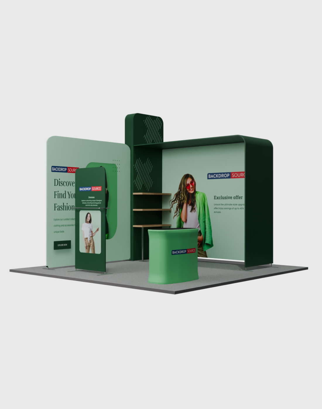 Portable Exhibit Display 3m x 3m - Model 19.