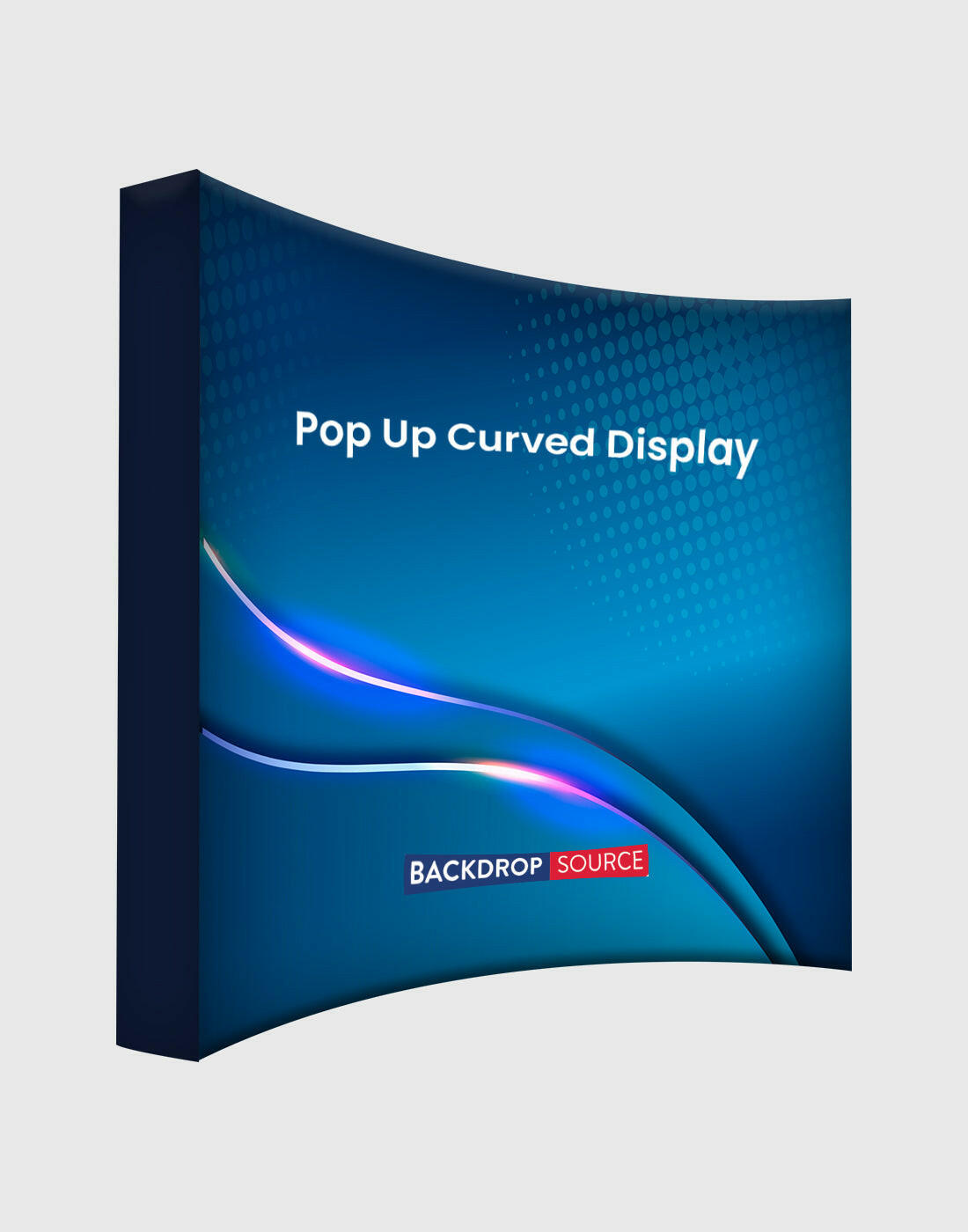 Velcro Pop Up Curved Display Media Wall for all Exhibitions.