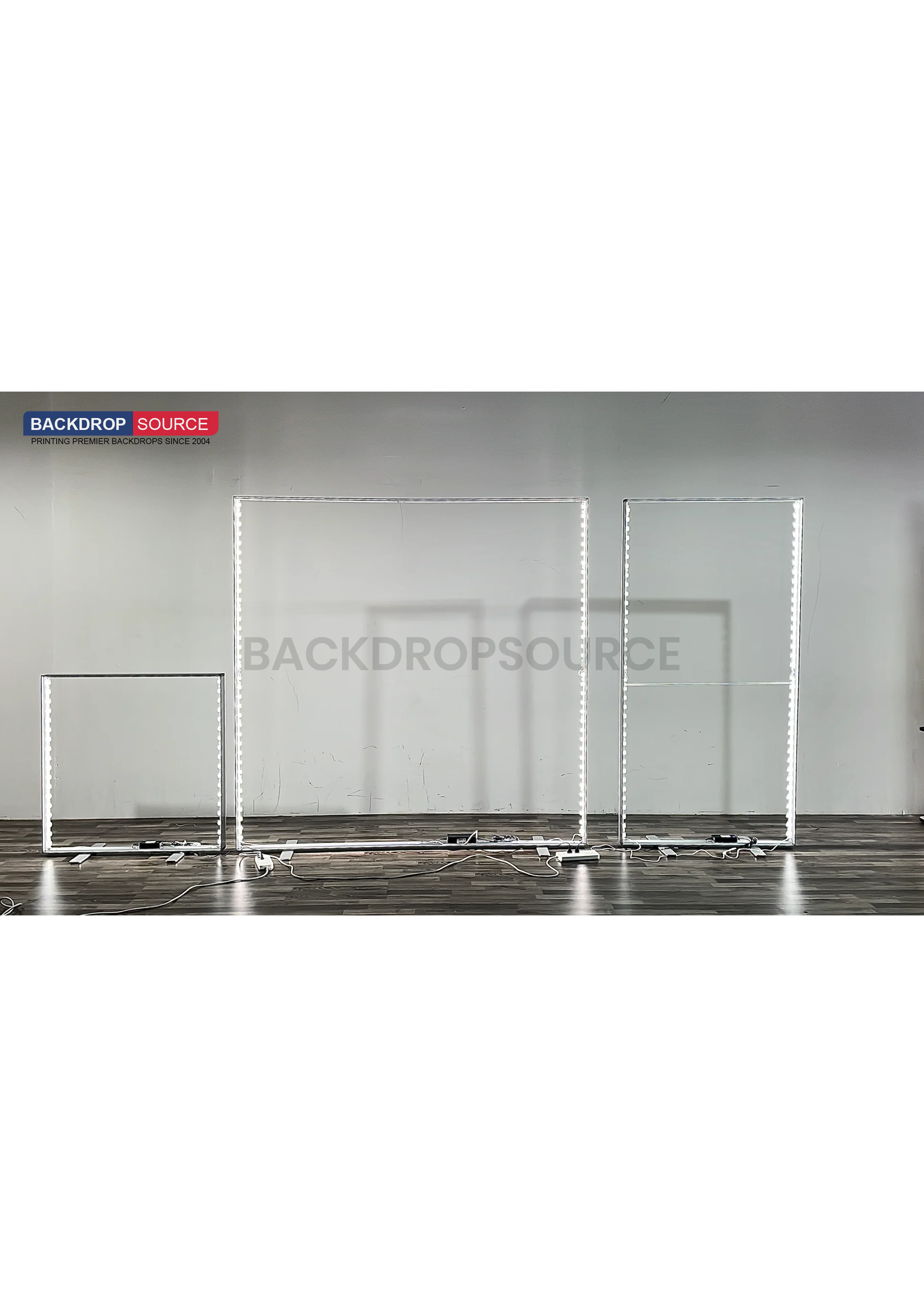 SEG Frameless Fabric LED Light Box Display - 1m W x 2m H.
