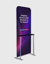 Exhibit Display stand with Shelves & TV mount.