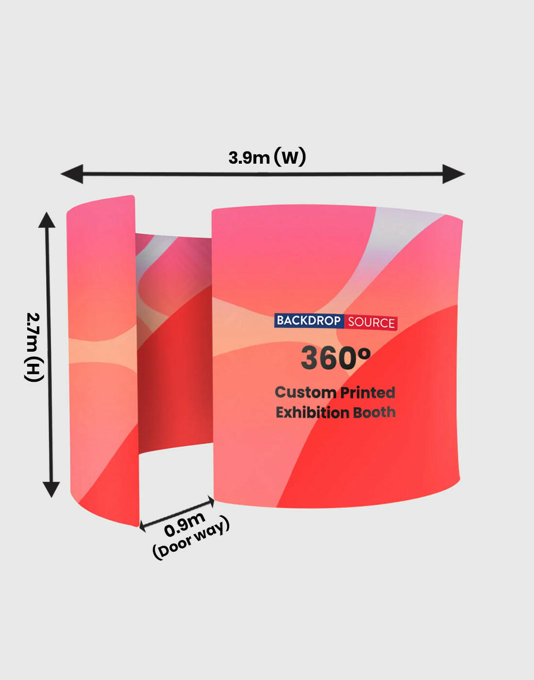360° Custom Printed Photo Booth Exhibition Backdrop Wall.