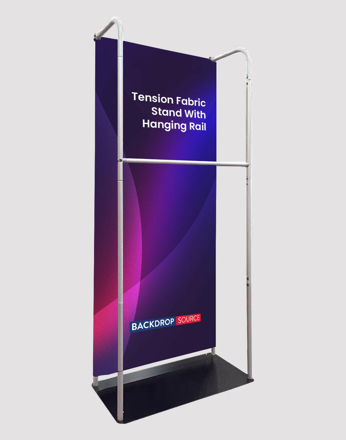 Tension Fabric Stand With Hanging Rail.