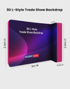 3D L-Style Trade Show Backdrop.