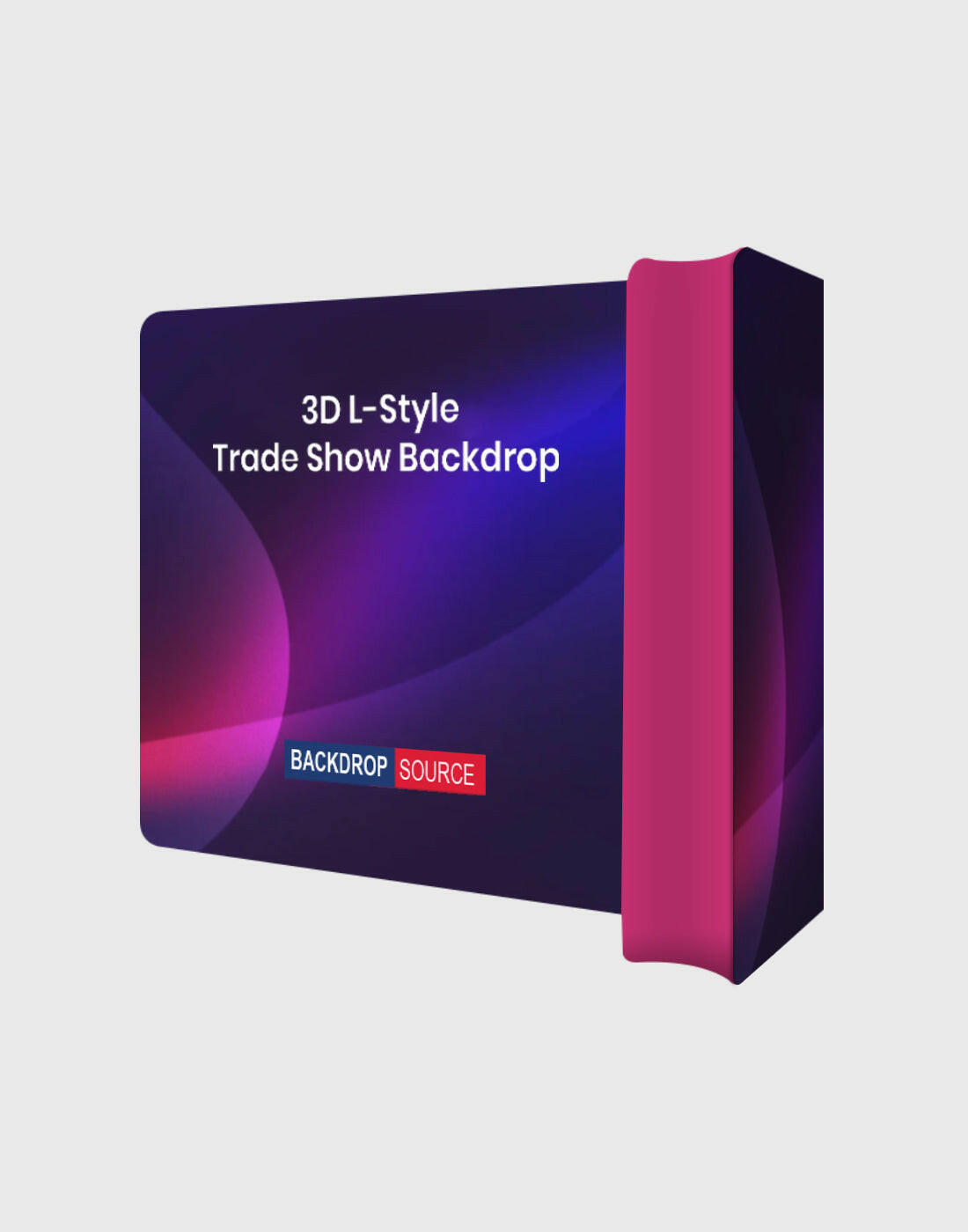 3D L-Style Trade Show Backdrop.