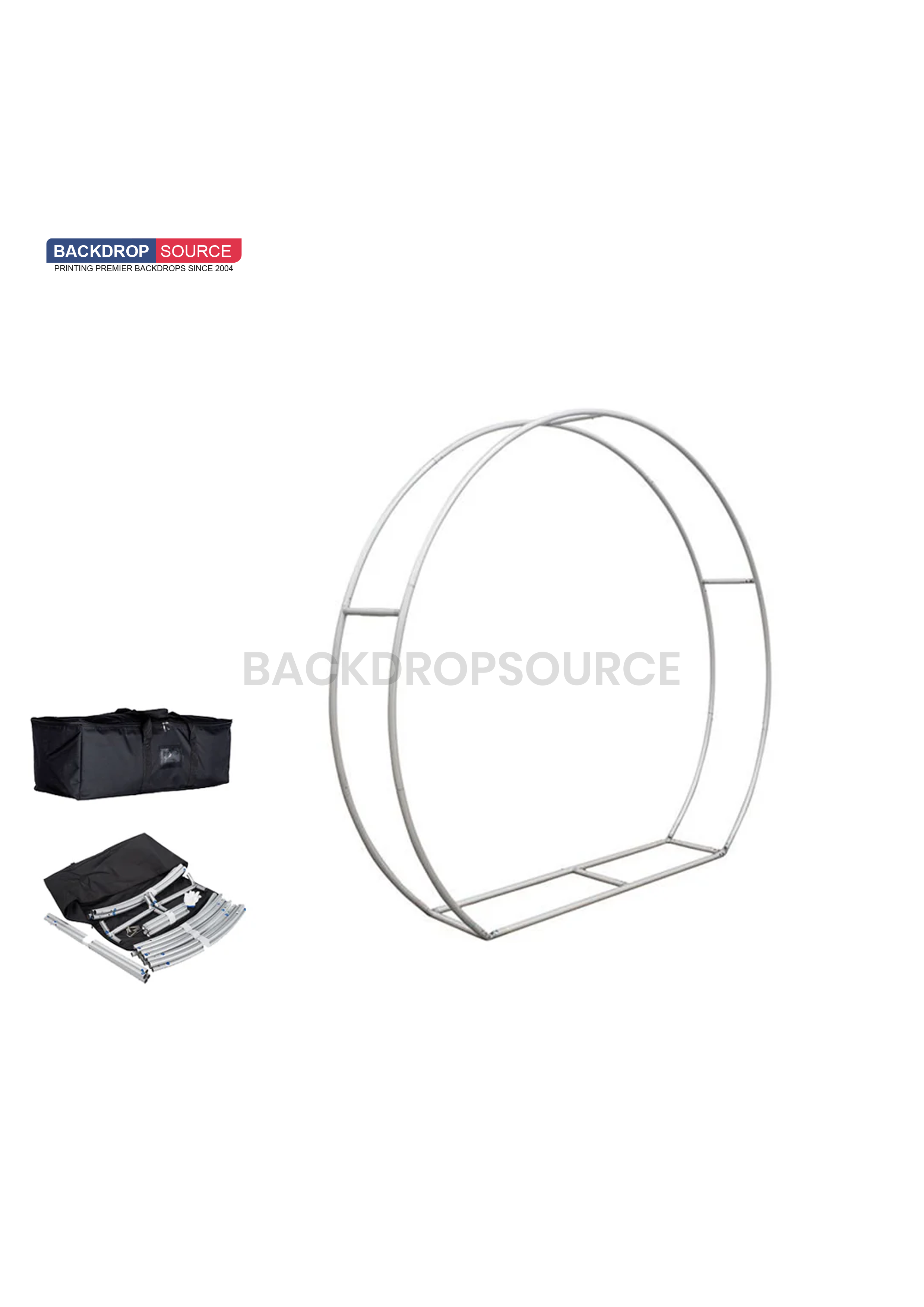 3D MOON Tension Fabric Media Wall display for events, featuring innovative 3D structure and durable, vibrant tension fabric.