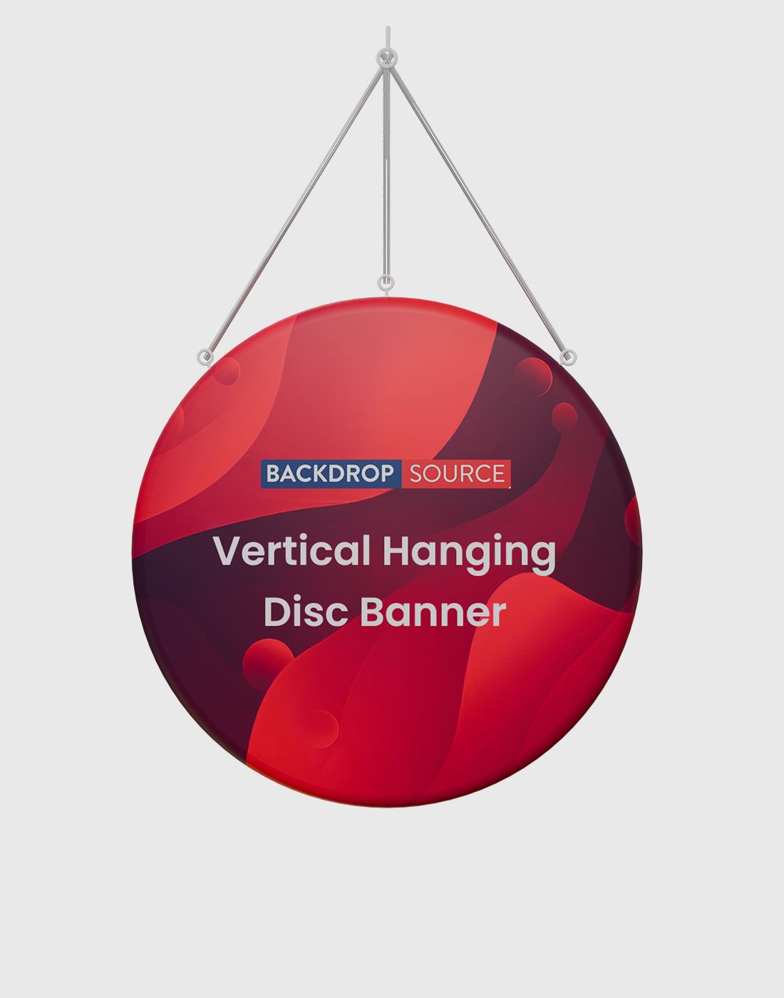 Vertical Hanging Disc Banner.