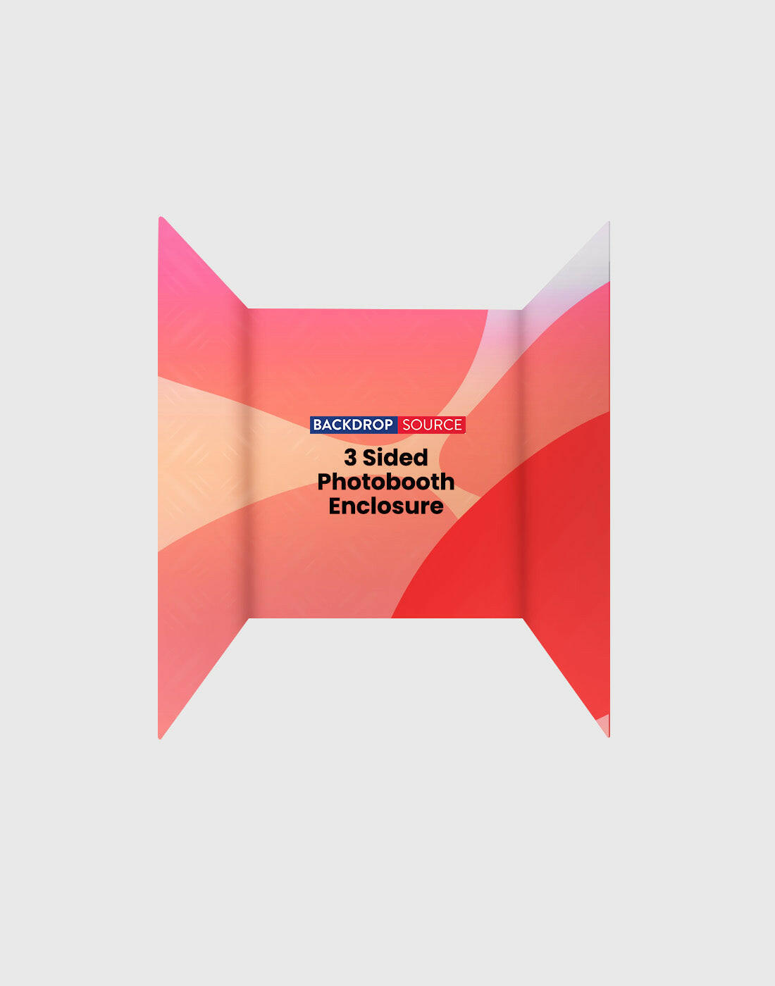 Custom Printed 3 Sided Photobooth Enclosure.