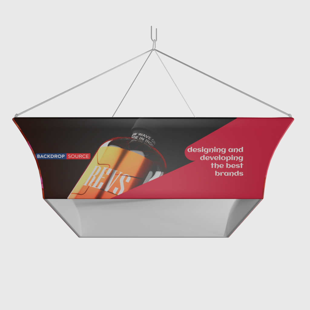 Tapered Square Hanging Display.