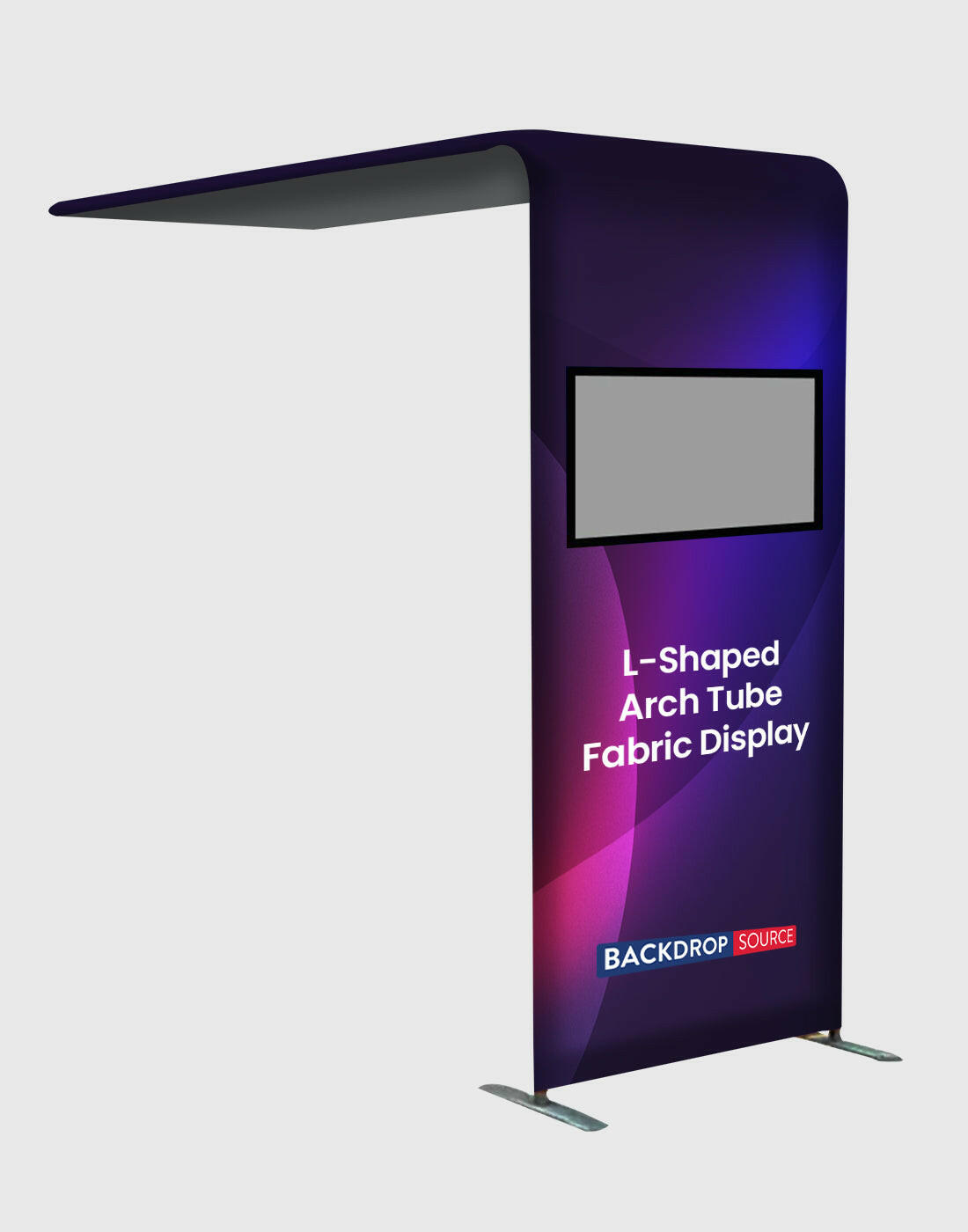L-Shaped Arch Tube Fabric Display.