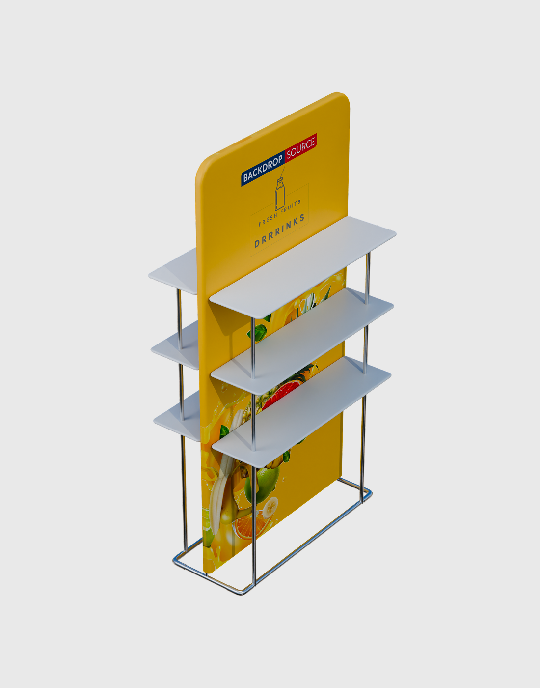 EZ Display Banner Stand with Shelves.
