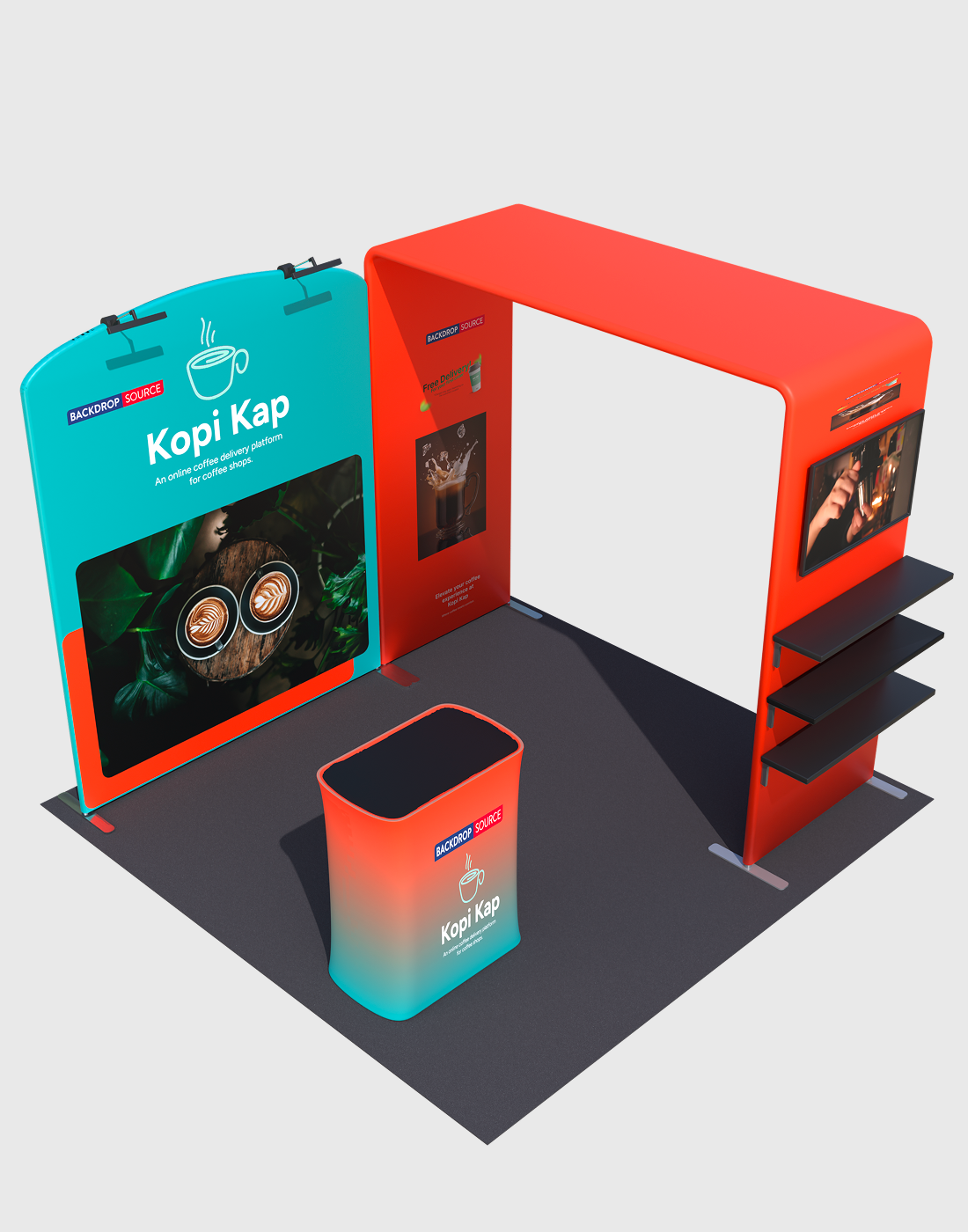 Portable Exhibit Display 3m x 3m - Model 37.