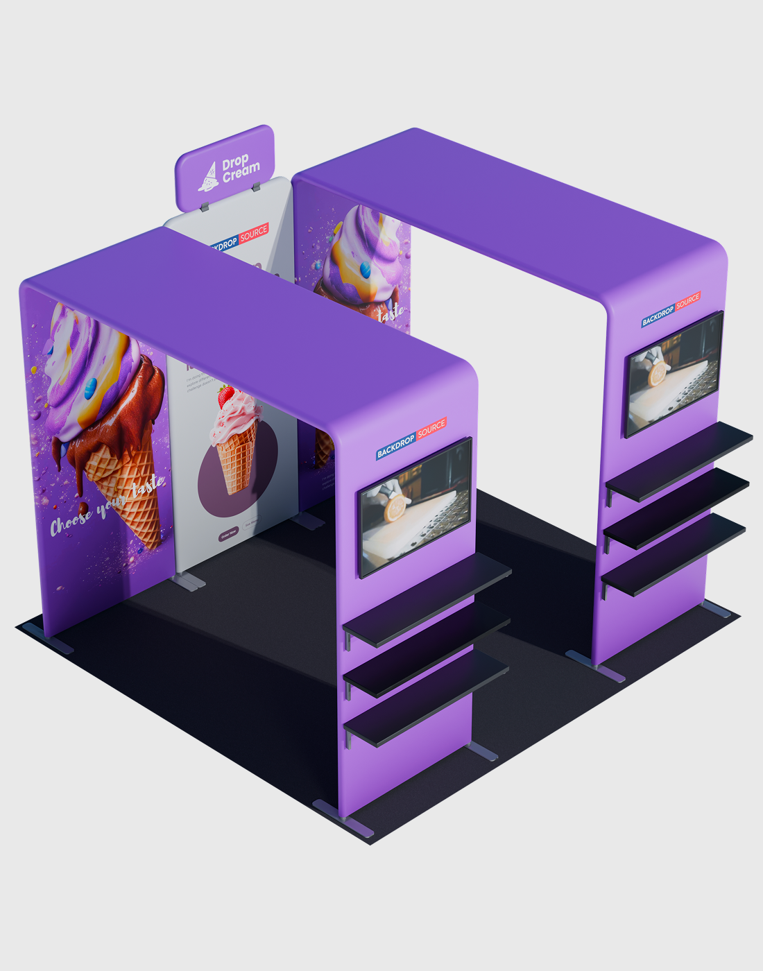 Portable Exhibit Display 3m x 3m - Model 35.