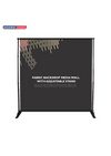 Fabric Backdrop Media Wall with Adjustable Stand.