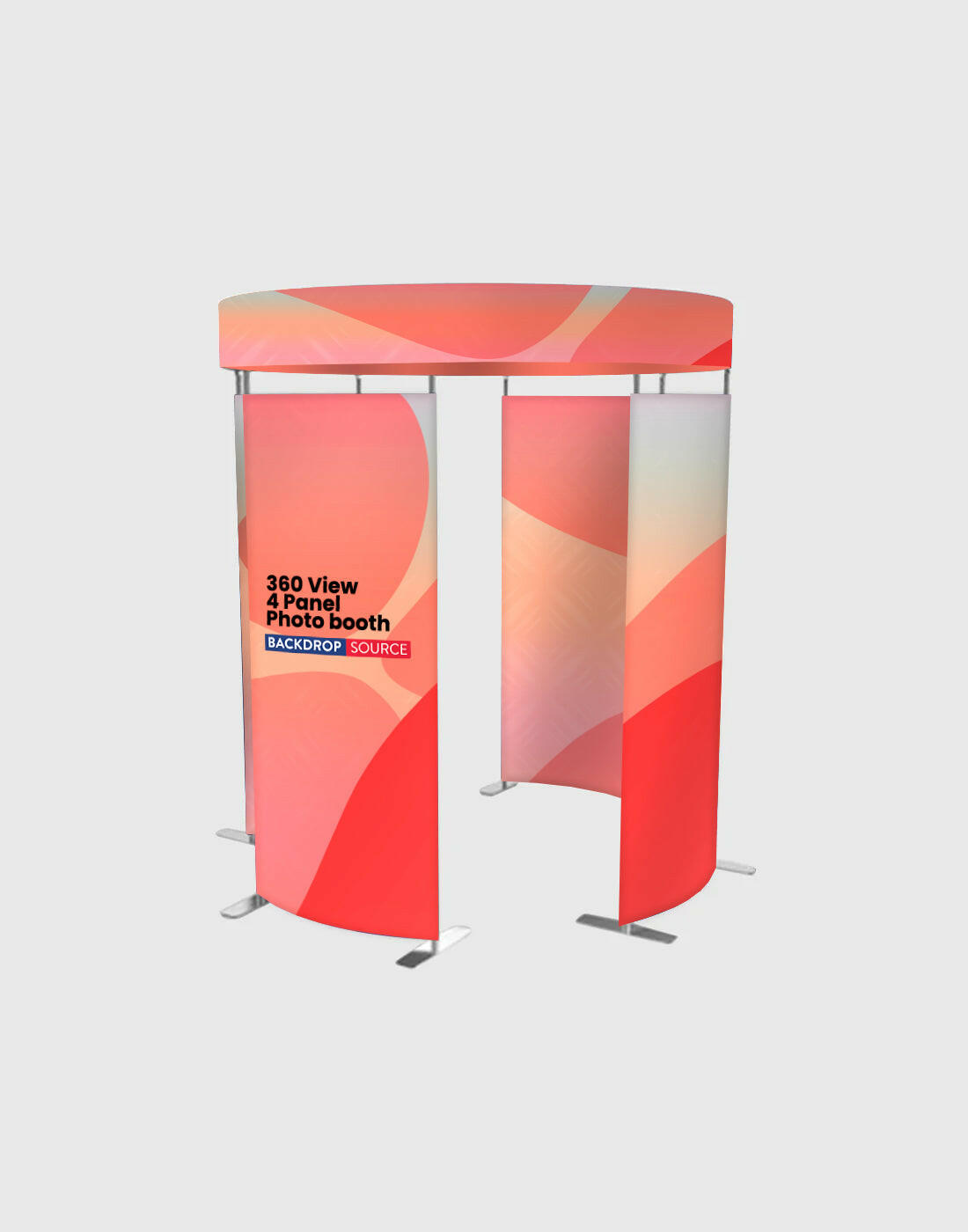 360 View 4 Panel Photo Booth Enclosure Exhibition Display.