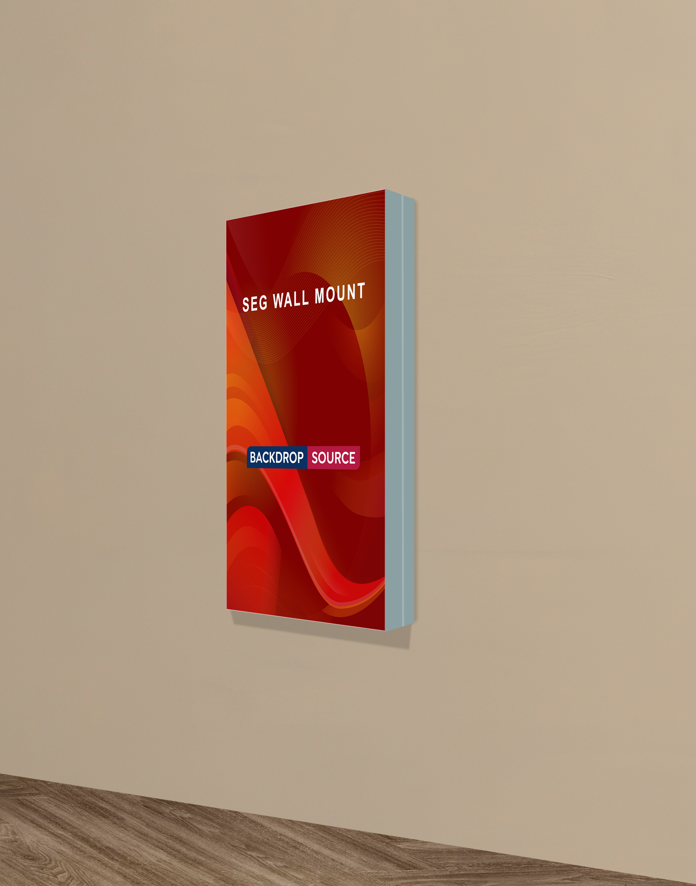 Wall-Mounted SEG Fabric display - 100mm Depth