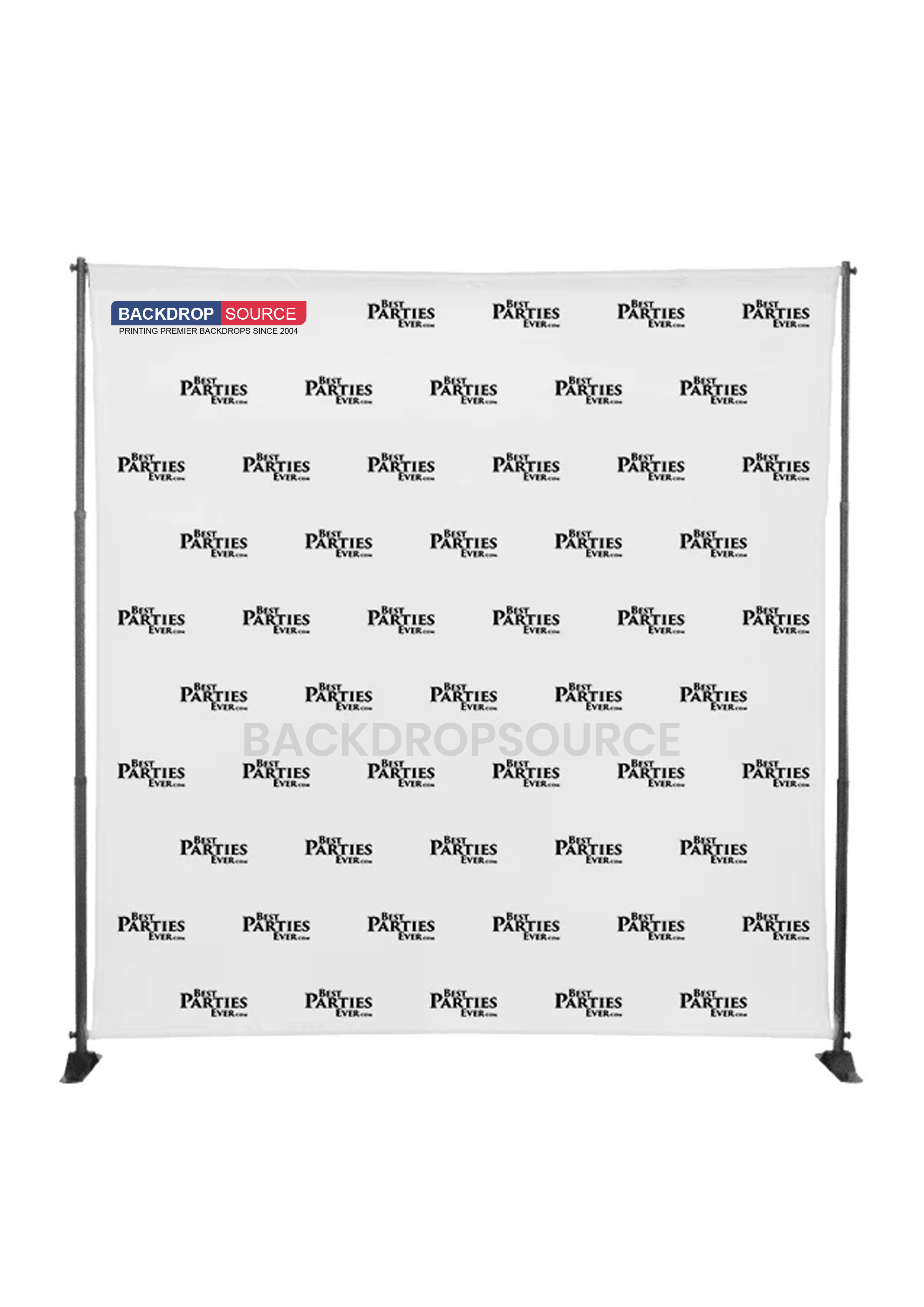 Fabric Backdrop Media Wall with Adjustable Stand.
