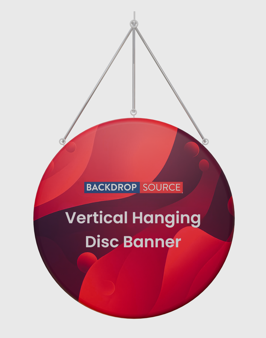Vertical Hanging Disc Banner.