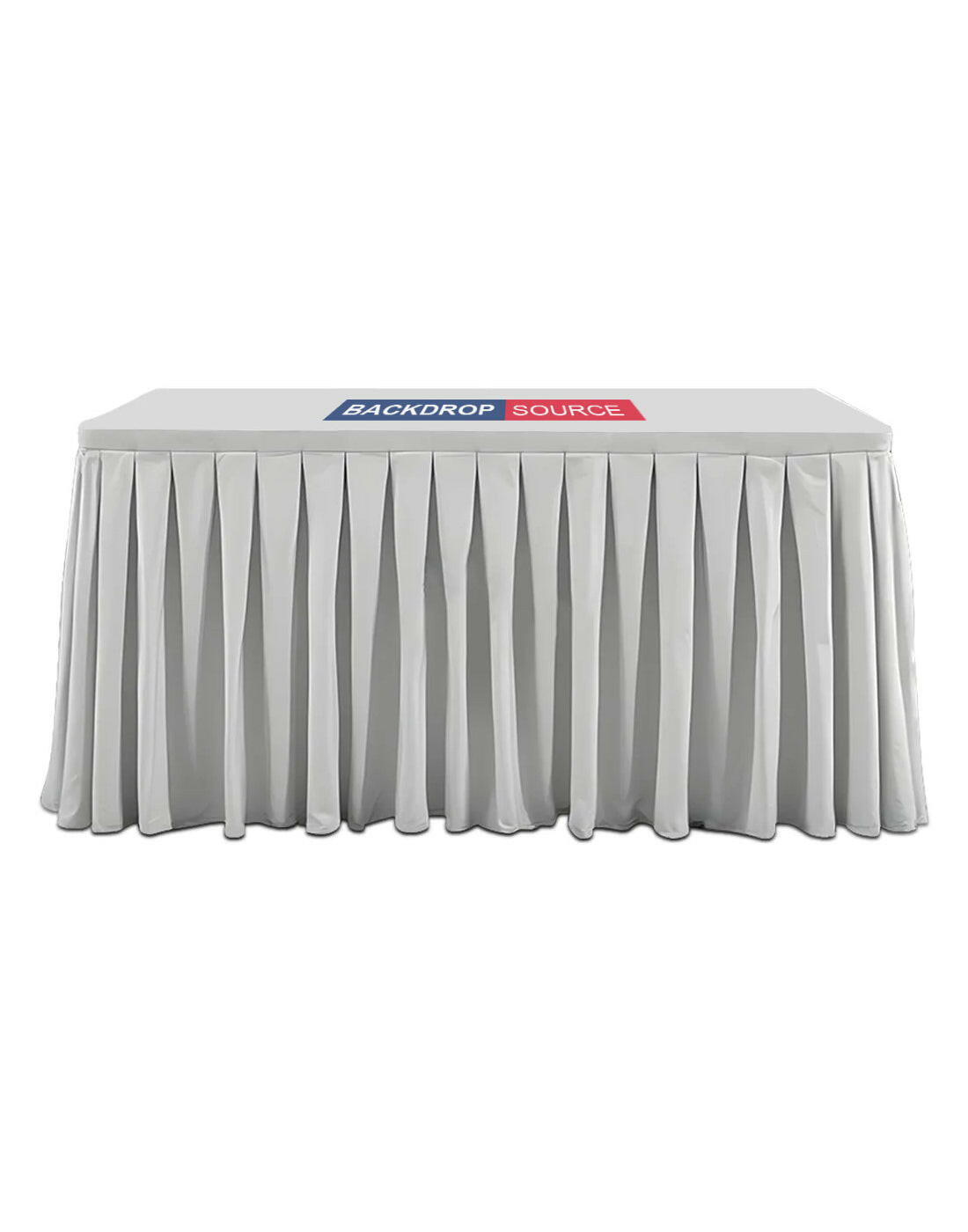 Custom Fitted Table Skirts with Top.