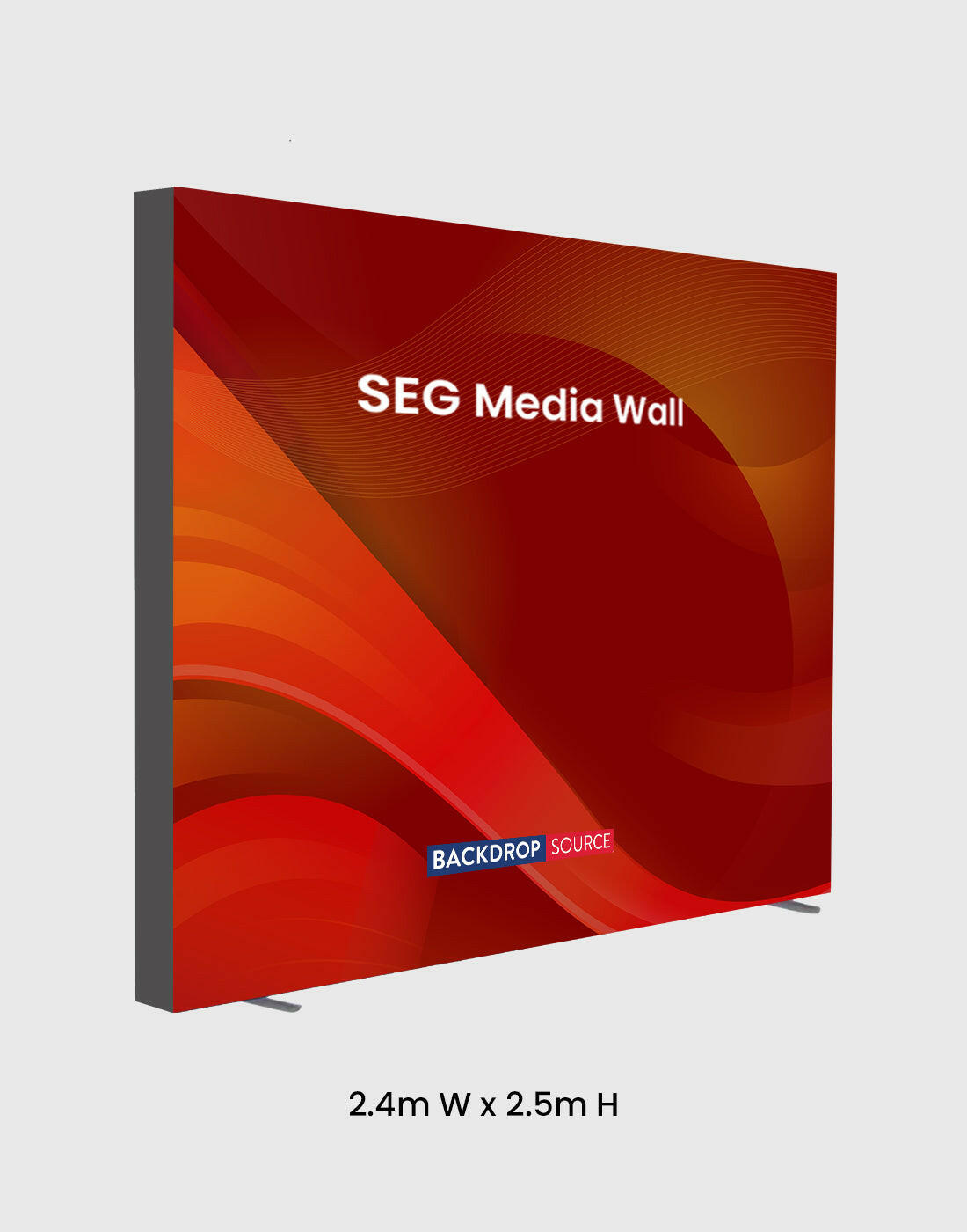 SEG Fabric Media Wall - 2.4m x 2.5m.